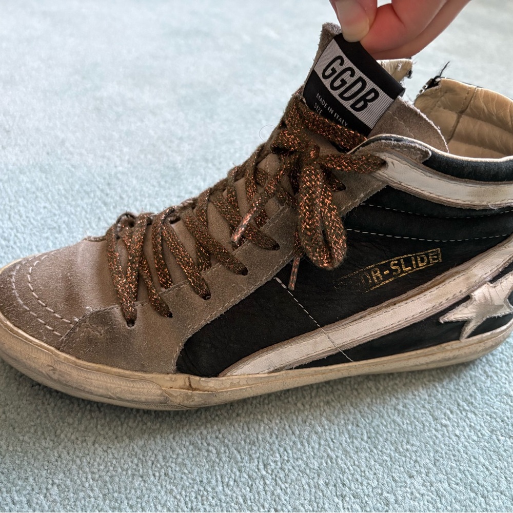Golden Goose Deluxe Brand Black and Brown Sneakers
